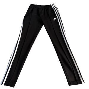 Adidas Womens Superstar Track Pants Black Trefoil Joggers Zip Ankle X-Small